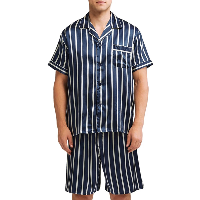 Tony&Candice Satin Silk Pajamas Shorts for Men