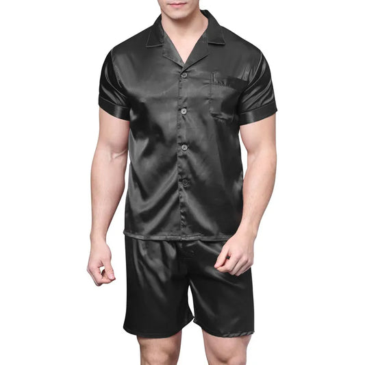 Tony&Candice Satin Silk Pajamas Shorts for Men