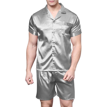Tony&Candice Satin Silk Pajamas Shorts for Men